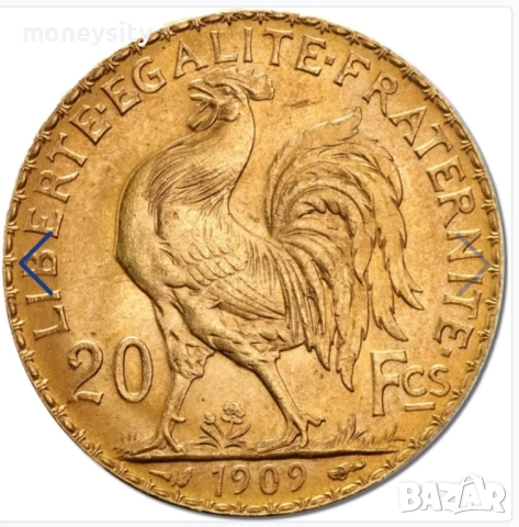 Златна монета 20 Франка Марияна, снимка 2 - Нумизматика и бонистика - 52157226