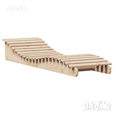 vidaXL Шезлонг, 205x60x31,5 см, борово дърво масив(SKU:832572