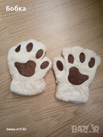 ръкавици плюшени лапички