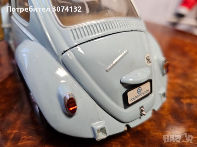 Метална колекционерска количка Volkswagen Beetle 1967, снимка 3 - Колекции - 53209297