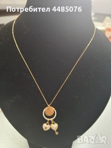 ДАМСКО ЗЛАТНО КОЛИЕ 14К , снимка 2 - Колиета, медальони, синджири - 50804489