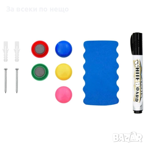 Магнитна дъска за сухо изтриване, бяла, 60x40 см, стомана Код P1156, снимка 7 - Други стоки за дома - 51704855