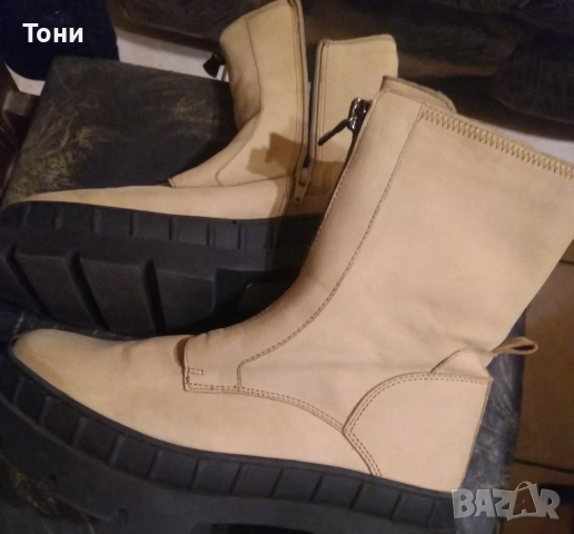 Нови Дамски Високи Боти Изцяло от Естествена Кожа 40, снимка 13 - Дамски боти - 52667750
