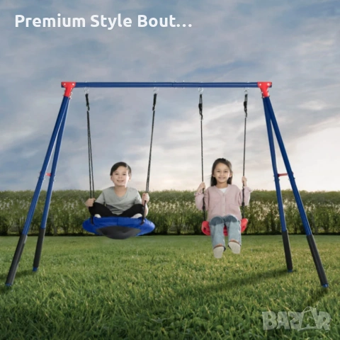 Комплект от 2 метални люлки FunZone - безкрайно забавление на двора, снимка 5 - Други стоки за дома - 53818883