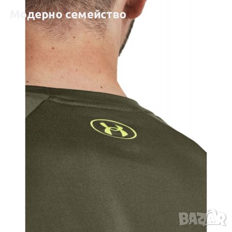 Мъжка тениска under armour tech print fill tee green, снимка 3 - Тениски - 46650479