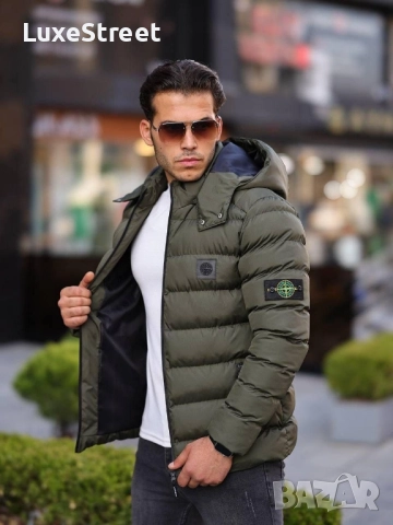 Мъжки Зимни Якета - лого Бродирано ✨Stone Island 