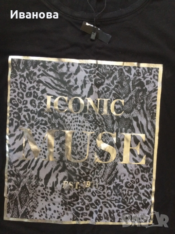 Чисто нова черна тениска., снимка 2 - Тениски - 51541598