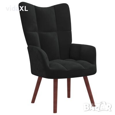 vidaXL Релакс стол, черен, кадифе(SKU:328057