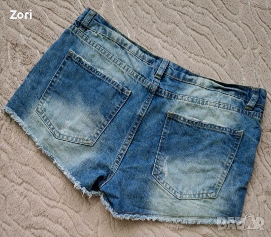 СТРАХОТЕН СЕТ от кроп-топ и къси дънкови панталонки, снимка 8 - Тениски - 46461600