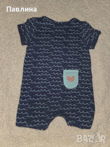 Лот от 4 Летни Тениски и 1 Гащеризонче - 9-12м, снимка 8 - Бебешки блузки - 51007802