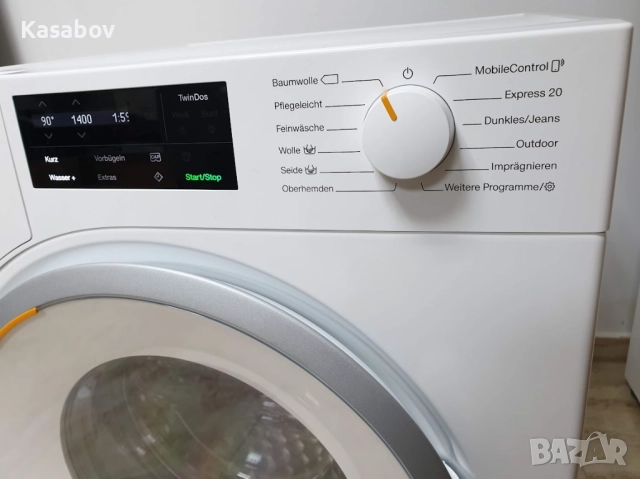Miele Wi-Fi TwinDos Пералня Миеле 12м Гаранция, снимка 2 - Перални - 51980558