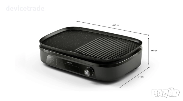 Електрическа настолна скара Philips HD6210/90, 2400 W, снимка 2 - Скари - 52362602