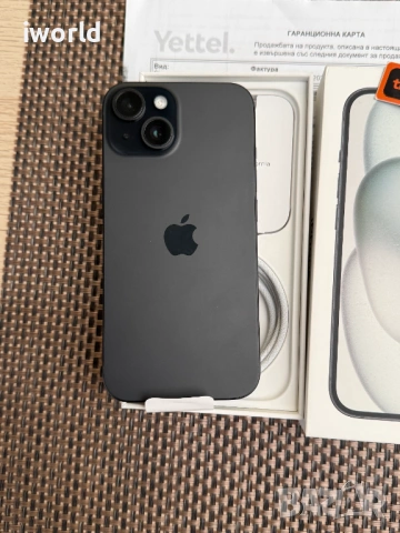 100% Батерия❗️36М ГАР! 📛 iPhone 15❗️ Лизинг от 19€/мес ❗️Black черен 128гб , снимка 4 - Apple iPhone - 53231170
