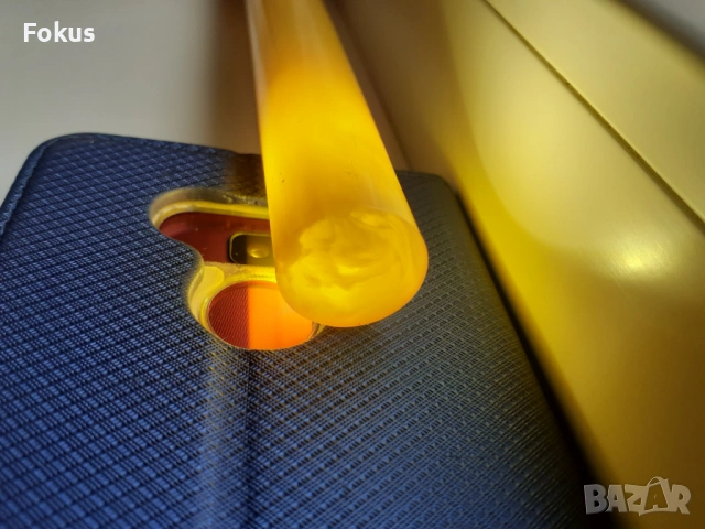 Пръчка каталин бакелит жълта с дамари броеница, снимка 4 - Антикварни и старинни предмети - 53950904