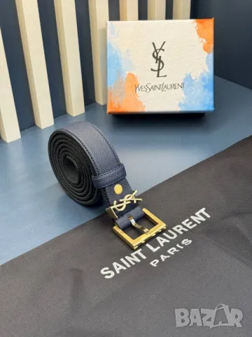 колани от естествена кожа 3см yves saint laurent, снимка 6 - Колани - 50406209