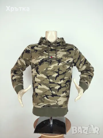 Tommy Hilfiger Camo Hoodie - Оригинален мъжки суитшърт размер M, снимка 1 - Суичъри - 48555634