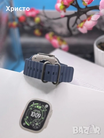 ГАРАНЦИОНЕН!!! Apple Watch Ultra 3, GPS + Cellular, Корпус Natural Titanium 49mm, Blue Ocean Band , снимка 6 - Смарт часовници - 53982944