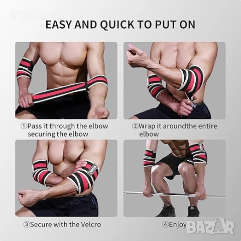 PROIRON Лакътни опори за вдигане на тежести, снимка 4 - Фитнес уреди - 52101727