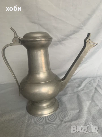 стар чайник калаен , снимка 2 - Антикварни и старинни предмети - 51394436