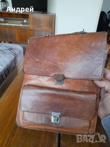 Стара кожена чанта #17, снимка 2 - Други ценни предмети - 52123349