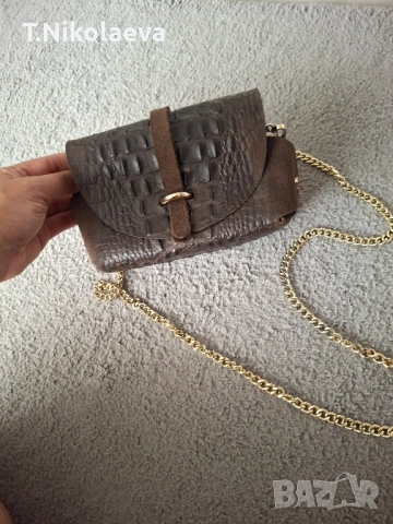 Чанта естествена кожа