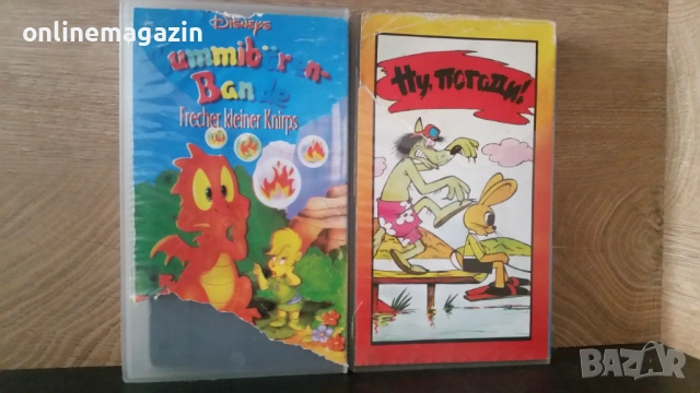 2 видеокасети с по две анимации Красавица  и Звярът  - Ну Погоди и Ариел - Гумените мечета VHS, снимка 2 - Други жанрове - 54013232