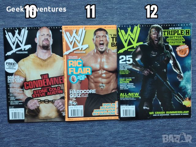 Кеч Списания WWE Pro Wrestling На Английски Език John Cena Batista HHH, снимка 5 - Списания и комикси - 46389037