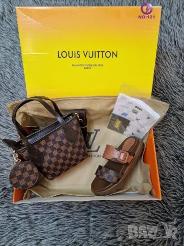 дамски чехли и чанта louis vuitton , снимка 7 - Чанти - 46936135