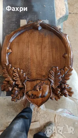 Поставка Стойка за глиги / свински зъби / трофеи от масивна дървесина, снимка 8 - Колекции - 39794659