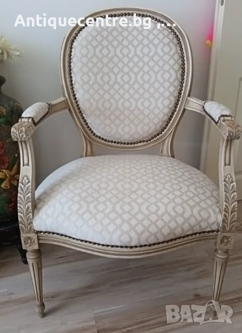 Елегантно кресло , Луи XVI, Франция , снимка 7 - Столове - 51288449