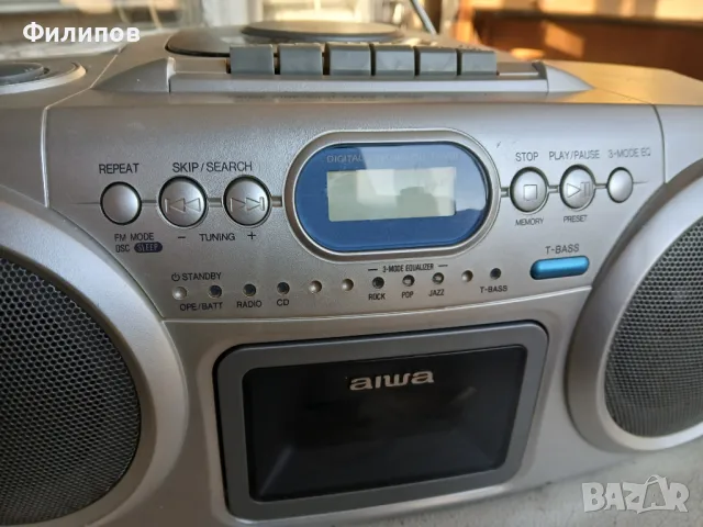 aiwa csd-td20 сд/фм радио/касетофон, снимка 2 - Радиокасетофони, транзистори - 48548253