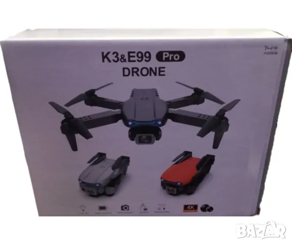 HD 4K Дрон с две камери K3 E99 PRO DRONE, снимка 2 - Дронове и аксесоари - 46856372