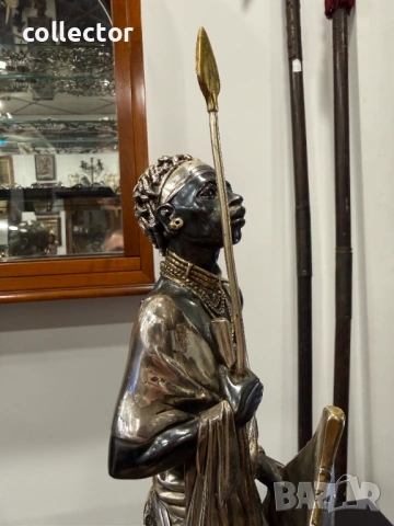 Италианска сребърна фигура Clarté от серията на Masai. №7989, снимка 11 - Антикварни и старинни предмети - 53933789