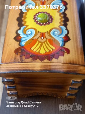 Дървена кутия за бижута-ръчна изработка, снимка 5 - Антикварни и старинни предмети - 45491455