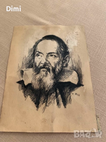 ТЕНЬО ЖЕЛЕВ рисунка туш Галилео Галилей
