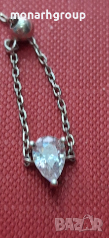 Сребърна висулка, снимка 2 - Обеци - 52436615