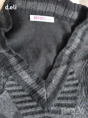 KENZO Original Size L Вълна Страхотен мъжки пуловер, снимка 1 - Пуловери - 48432873