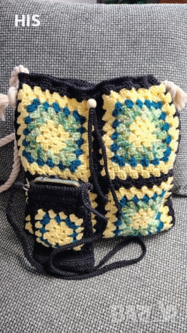 Плетени дамски чанти, многоцветни подаръци , снимка 14 - Чанти - 42698019