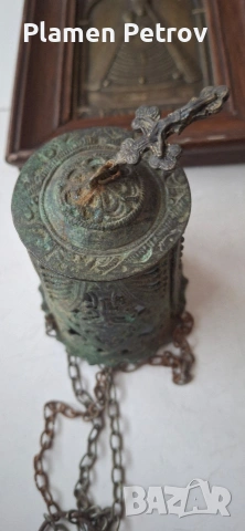 Икона,кандило,Исус Христос , снимка 4 - Антикварни и старинни предмети - 38502656