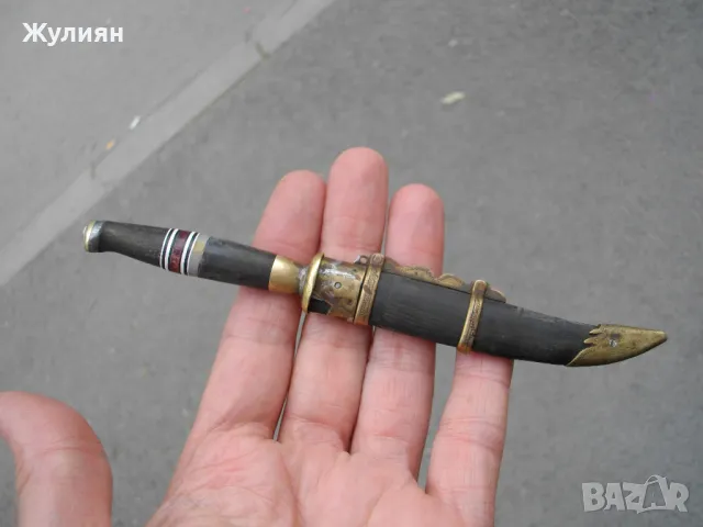 СТАР БАЛКАНСКИ НОЖ НОЖЧЕ ЧИРЕНИ И КАНИЯ БИВОЛСКИ РОГ 