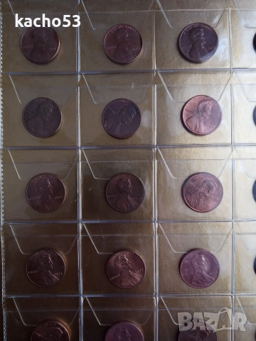 40 броя по 1 цент, САЩ, снимка 5 - Нумизматика и бонистика - 53724549