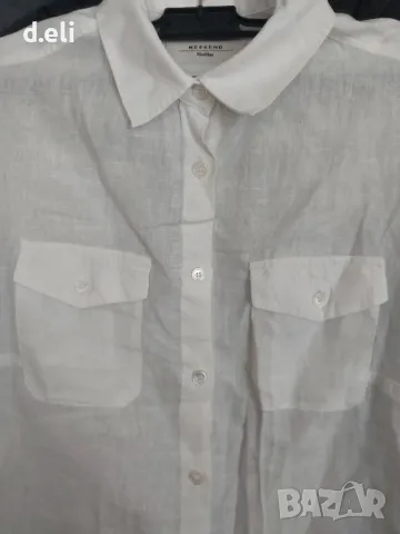 Max Mara. Size M 100% Лен Нова Бяла риза, снимка 1