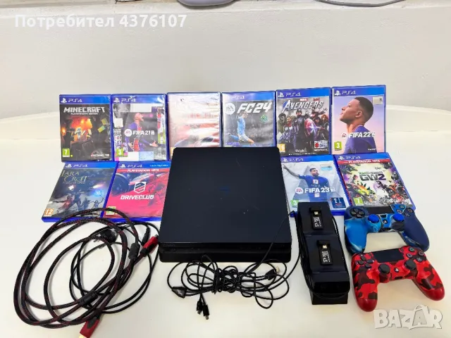 Продава се PlayStation 4 с 2 джойстика + 10 игри и аксесоари, снимка 2 - PlayStation конзоли - 48920930