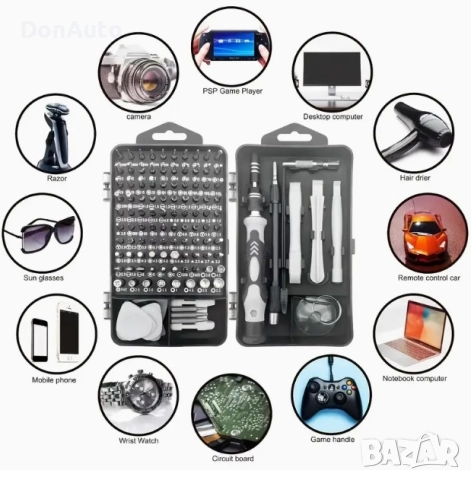 Прецизен комплект отвертки, снимка 2 - Аксесоари и консумативи - 51830277