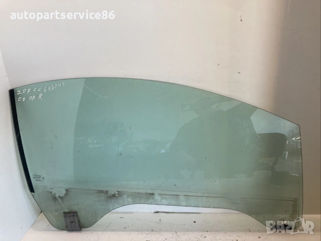 Предно десно стъкло на прозорец за врата за Peugeot 207CC (2008)