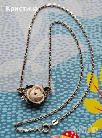 Антикварно сребърно колие