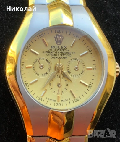 Стилен дамски часовник по модел на Rolex Cosmograph Daytona Oyster Perpetual, нов, кварц, елегантен