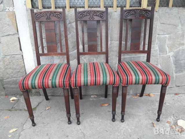  Ретро трапезни столове 3бр №020, снимка 2 - Столове - 52719647