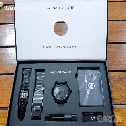 Ръчен часовник Hannah Martin. Пълен комплект , снимка 2 - Мъжки - 54048060