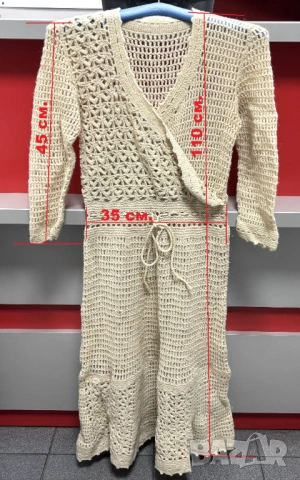 Единствена! Втора няма! Рокля плетена на 1 кука-ръчна изработка, снимка 11 - Рокли - 54080926